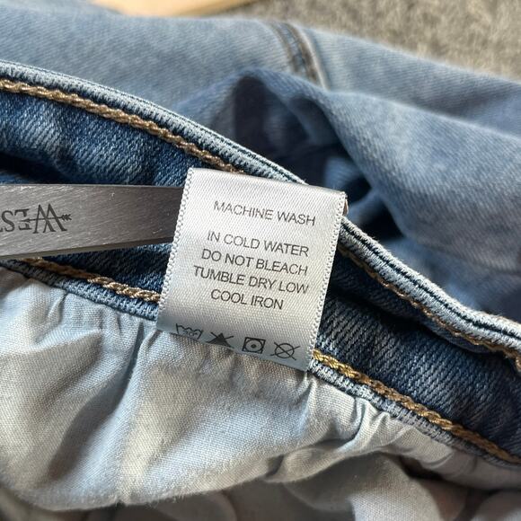 Judy Blue Boyfriend Jeans Womens Size 14W Blue Medium Wash Denim Frayed Raw Hem - Picture 10 of 14